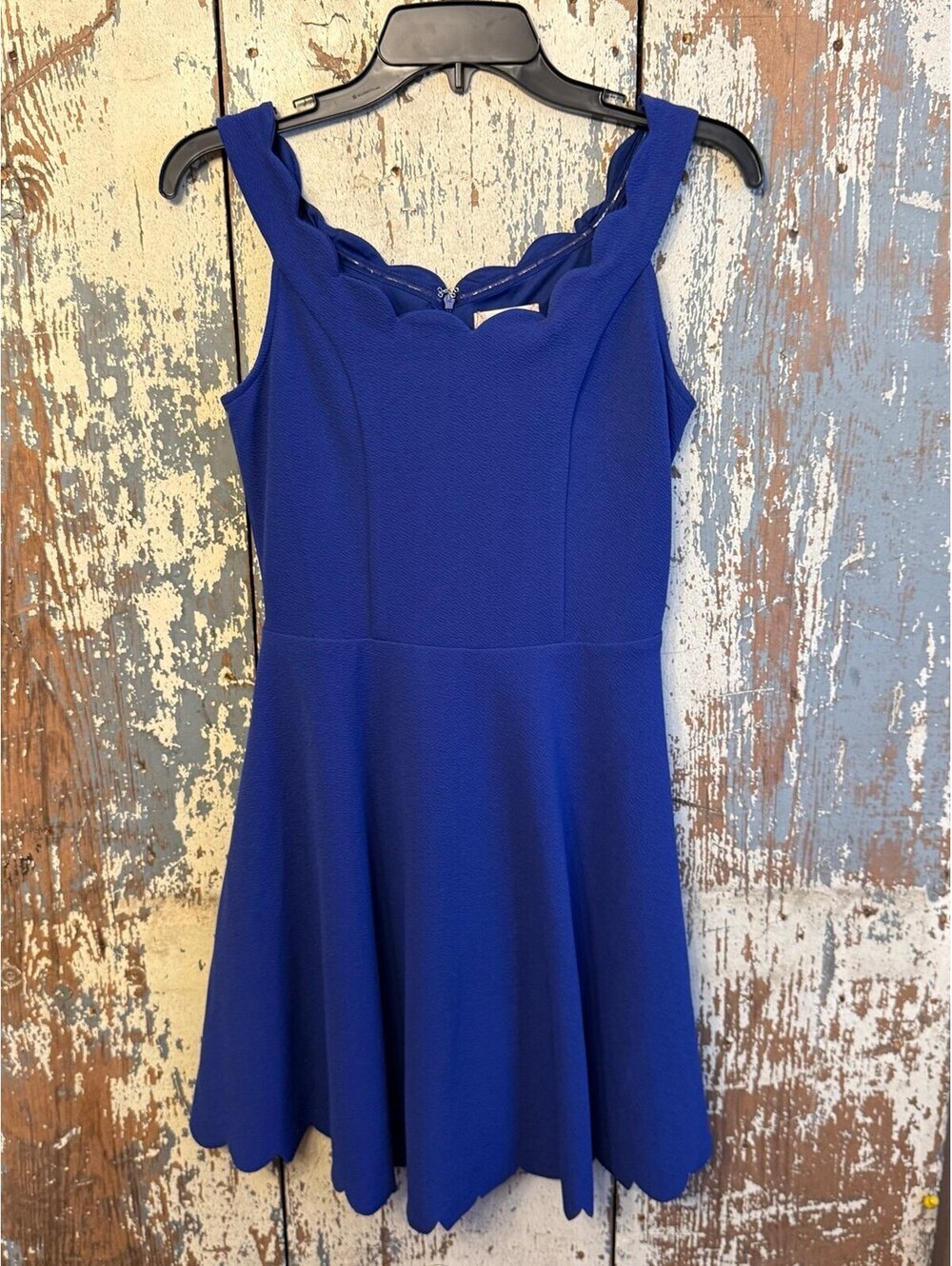Altar’d State Royal Blue Scalloped hem sleeveless dress, size small